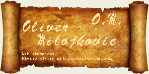 Oliver Milojković vizit kartica